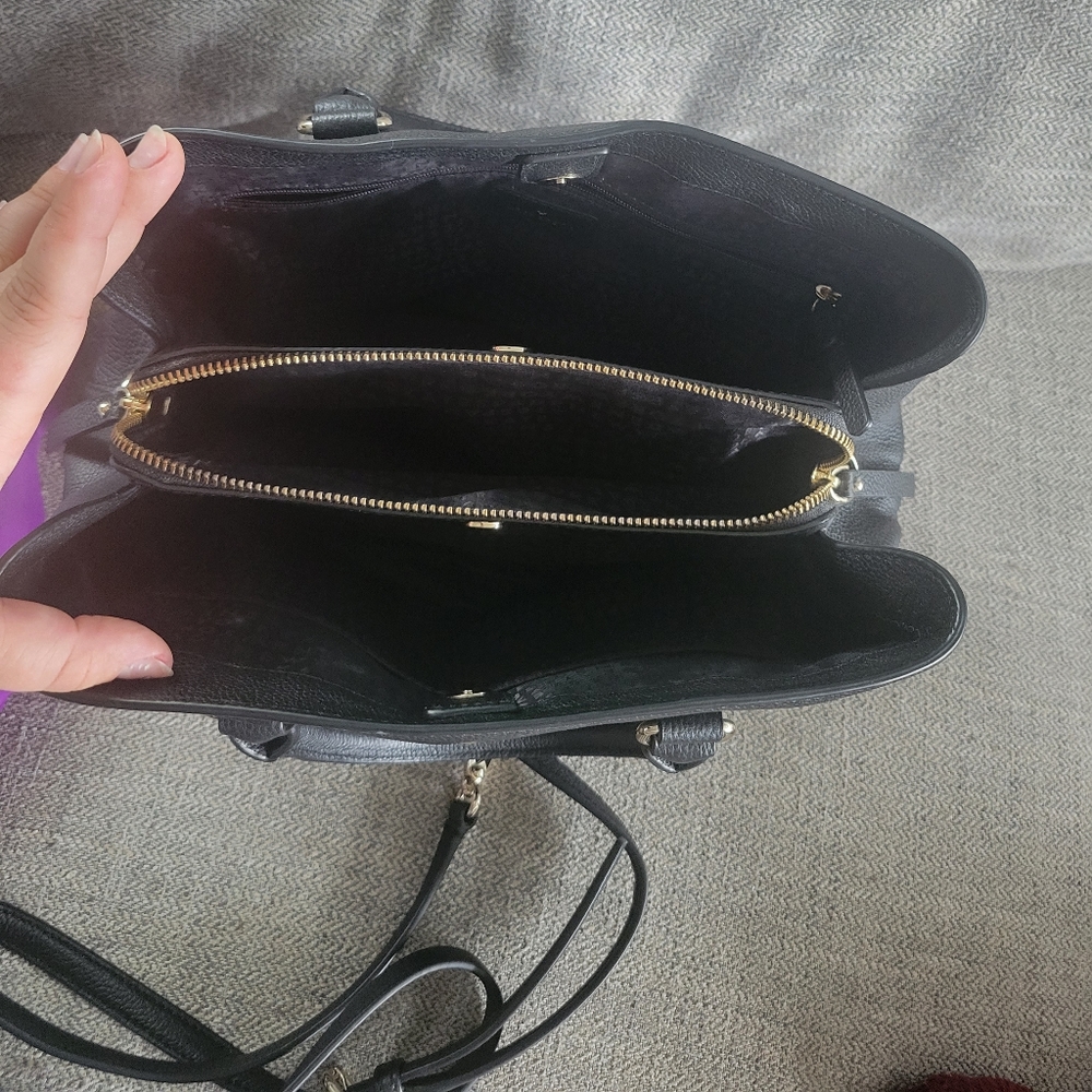 AUTHENTIC ♠️ Kate Spade Satchel & Crossbody (Black color) (Medium size) - Picture 6 of 13